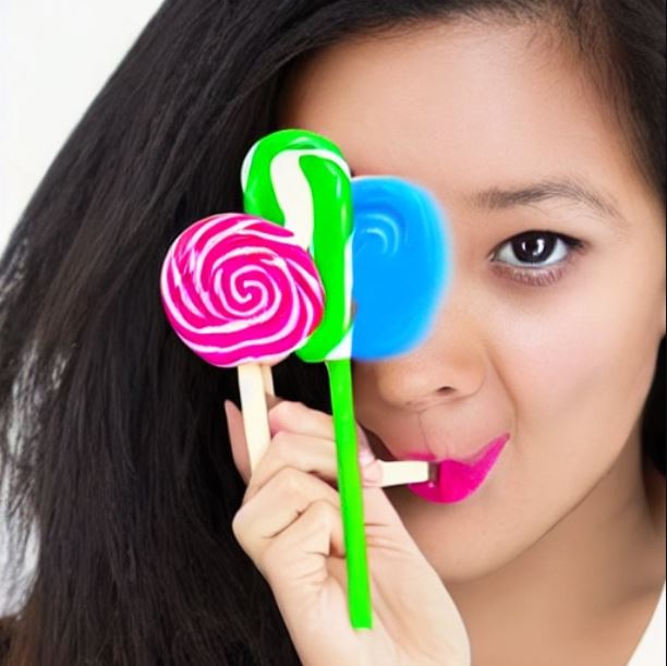A girl with lollipop
