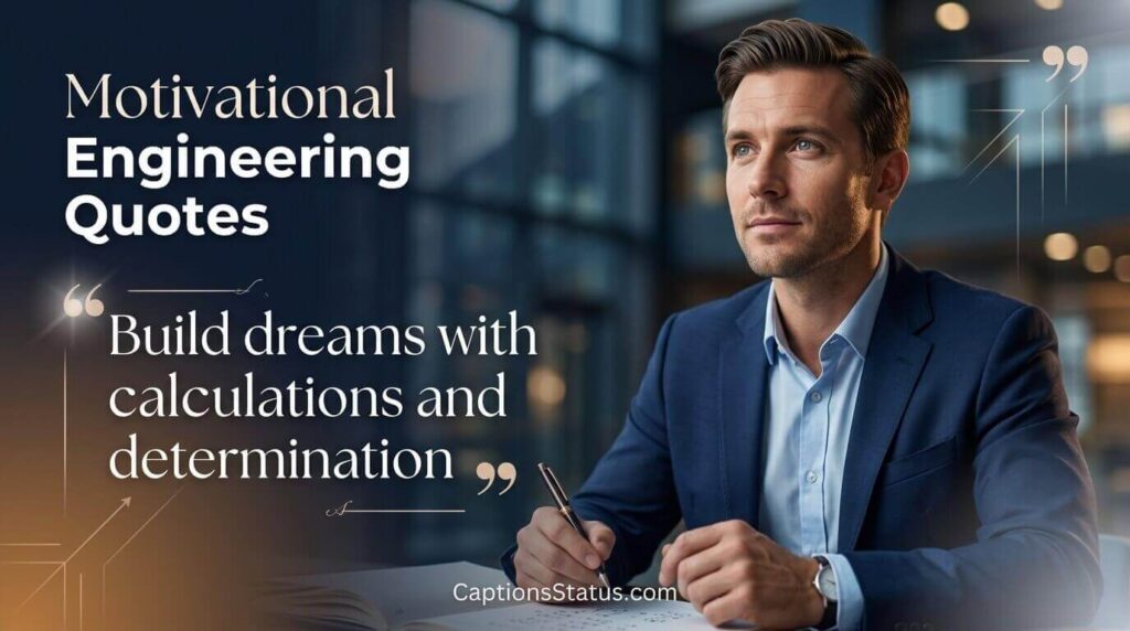 Determined engineer portrait with motivational expression - Motivational Engineering Quotes for Your Feed
