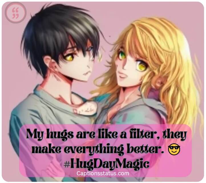 Funny Hug Day Captions for Instagram