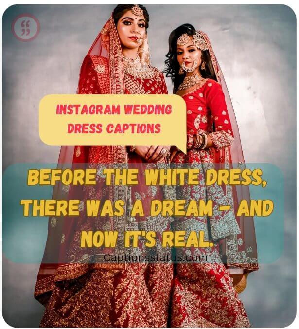 Instagram Wedding Dress Captions