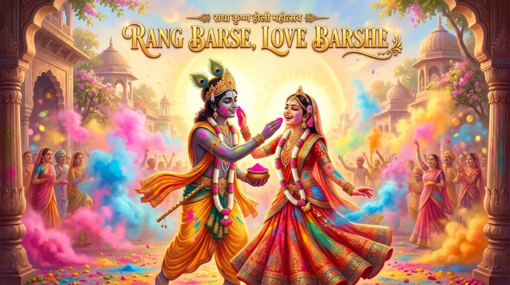 Spiritual & Traditional Holi Wishes with Krishna 1