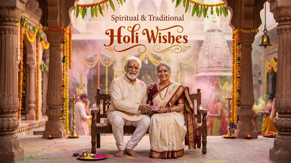 Spiritual & Traditional Holi Wishes with Krishna