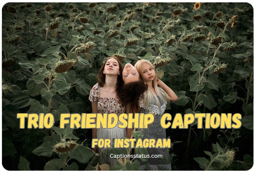 Trio Friendship Captions